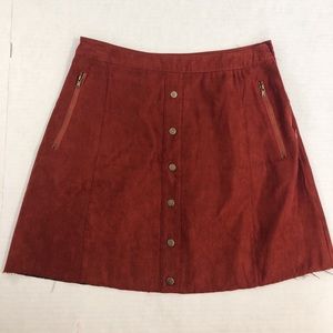 Suede skirt
